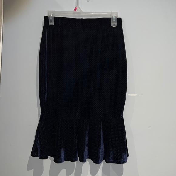 Amaryllis navy blue midi skirt. US 4. - Picture 4 of 5